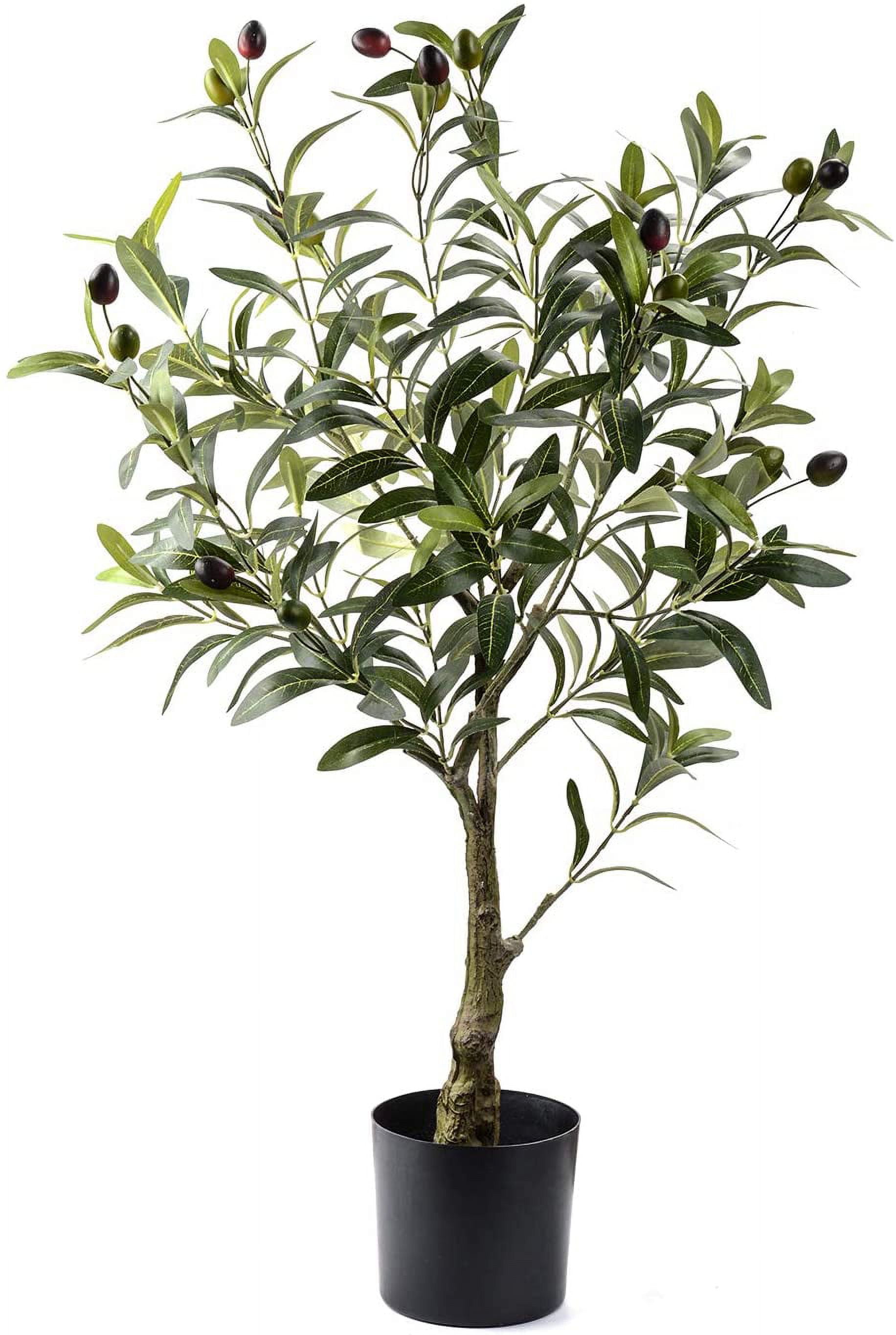 Artificial Olive Tree Plants 32 Inch Fake Olive Branch Leaves Topiary