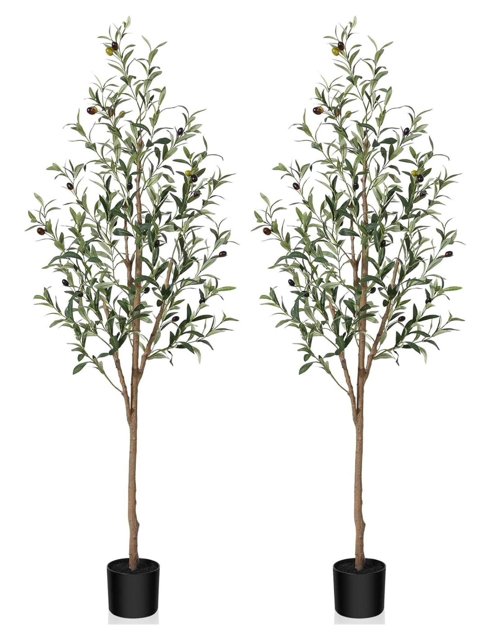 Artificial Olive Tree Realistic Fake Silk Tree 5 Feet Tall Faux Plant