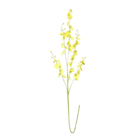 Artificial Oncidium Flower Stem Faux Yellow Orchid Simulation Floral Decor for Home Party Photography Props Indoor Decoration Yellow by Toyeng