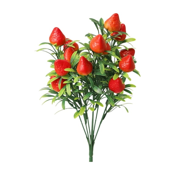 Artificial Orange Fruit Branches for Kitchen Farmhouse Table Centerpiece Home Wedding & Garden Decor, Vivid Faux Orange Decor for Indoor Home & Festive Table Decoration (excluding the bottle),Red2