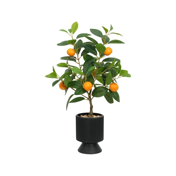 Artificial Orange Tree for Indoor Decor, Fake Fruit Plant for Living Room Window Display, Simulation Orange Branch for Home Decorative Centerpiece