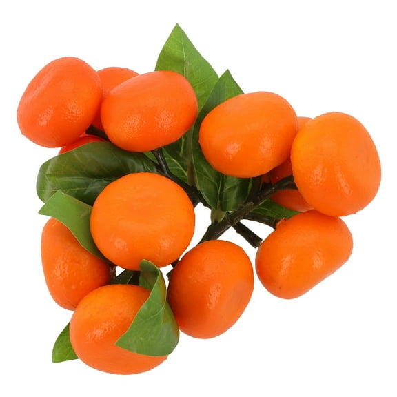 Artificial Oranges Set  3 Lifelike Faux Fruit Decorations for Kitchen, Table, Wedding & Holiday Home Dcor  Plastic, 3.7 cm Diameter, Orange