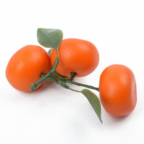 Artificial Oranges Tangerine Simulated Fruit Kitchen Fake Fruit Restaurant Display Lifelike Food Props For Home Party Decoration 3 Heads Smile Home