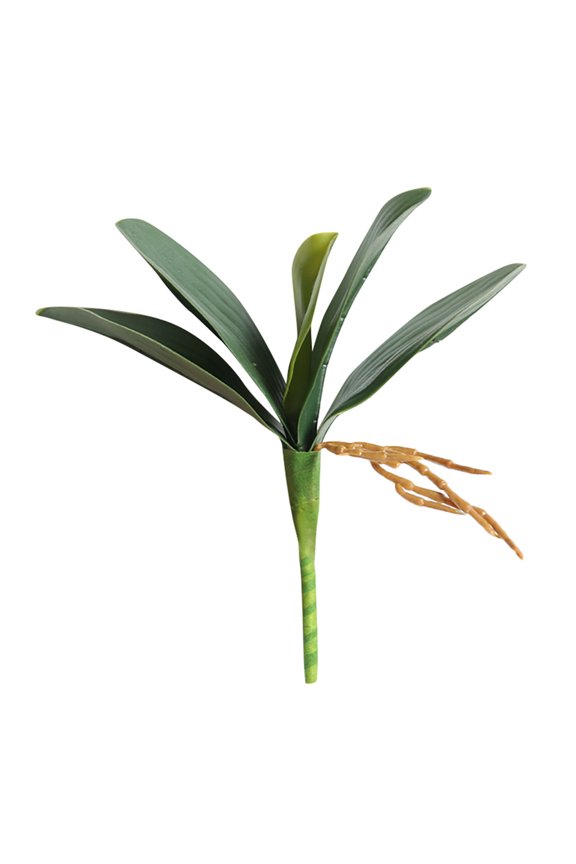 Artificial Orchid Phalaenopsis Leaf, 1PC Fake Plant for Potted Office Decor, Silk Simulation Leaf