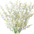 thumbnail image 1 of Artificial Orchid Silk Fake Flowers Faux Dancing Lady Orchids Stems Flower 10 Pcs Real Touch for Wedding Home Office Party Hotel Yard Decoration Restaurant Patio Festive Furnishing (White), 1 of 5