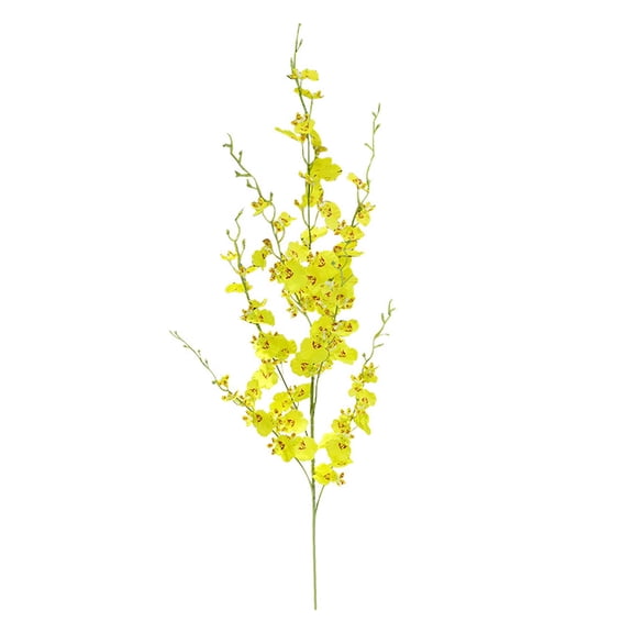 Artificial Orchids Flower Faux Silk Dancing Orchid Long Stem 7 Branches for Home Wedding Office Party Festive Indoor Outdoor Decoration