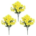 thumbnail image 1 of Artificial Outdoor Flowers Set | 3PCS Lifelike Morning Flower Stems - Weather-Resistant Faux Silk | Maintenance-Free Patio Garden Decor | Floral Arrangements, 1 of 5