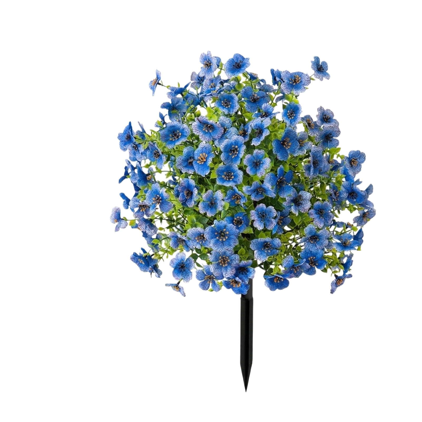 Artificial Outdoor Flowers with Ground Stake, 22" Tall UV Resistant Outdoor Faux Flowers for Garden, Yard, Planter and Porch