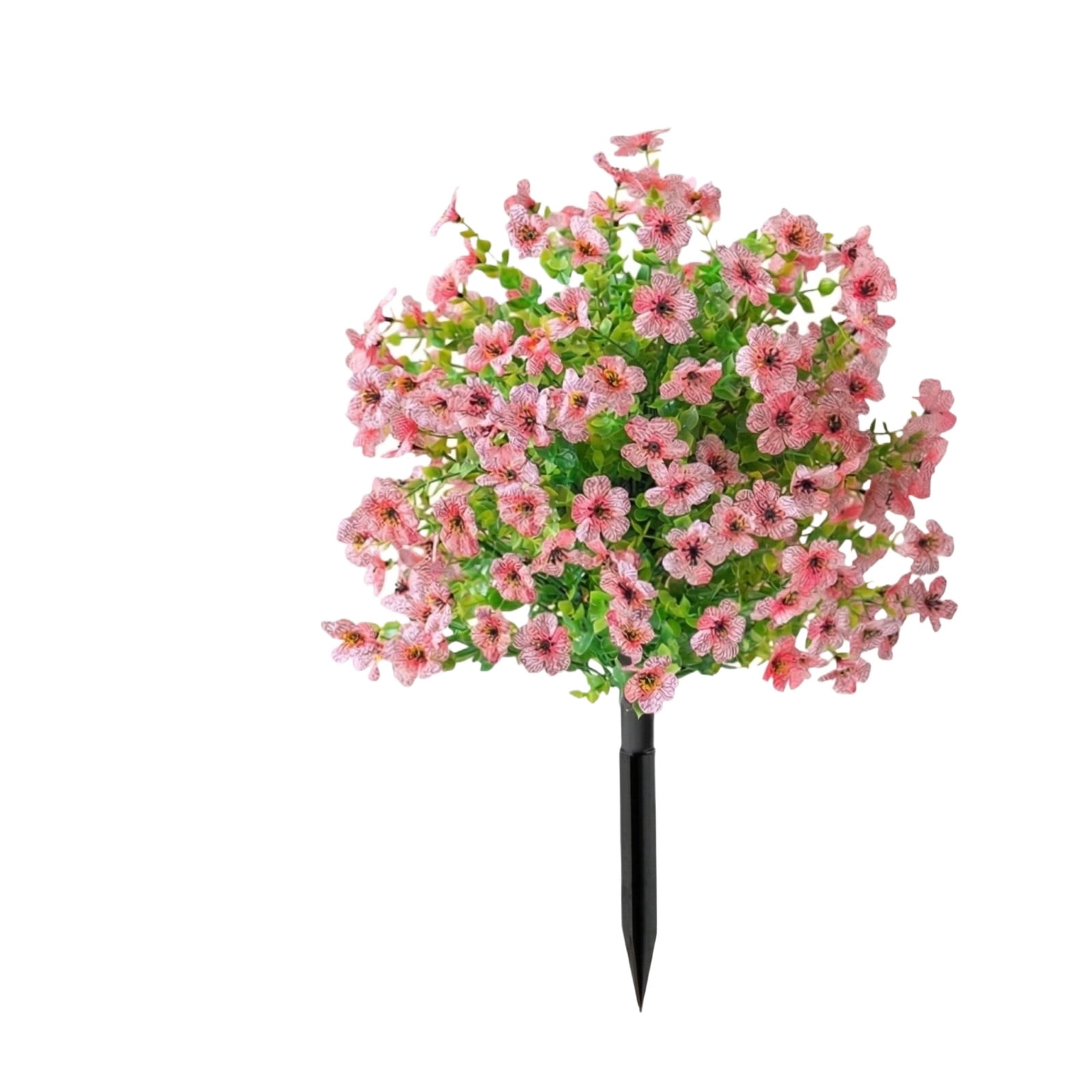 Artificial Outdoor Flowers with Ground Stake, 22" Tall UV Resistant Outdoor Faux Flowers for Garden, Yard, Planter and Porch