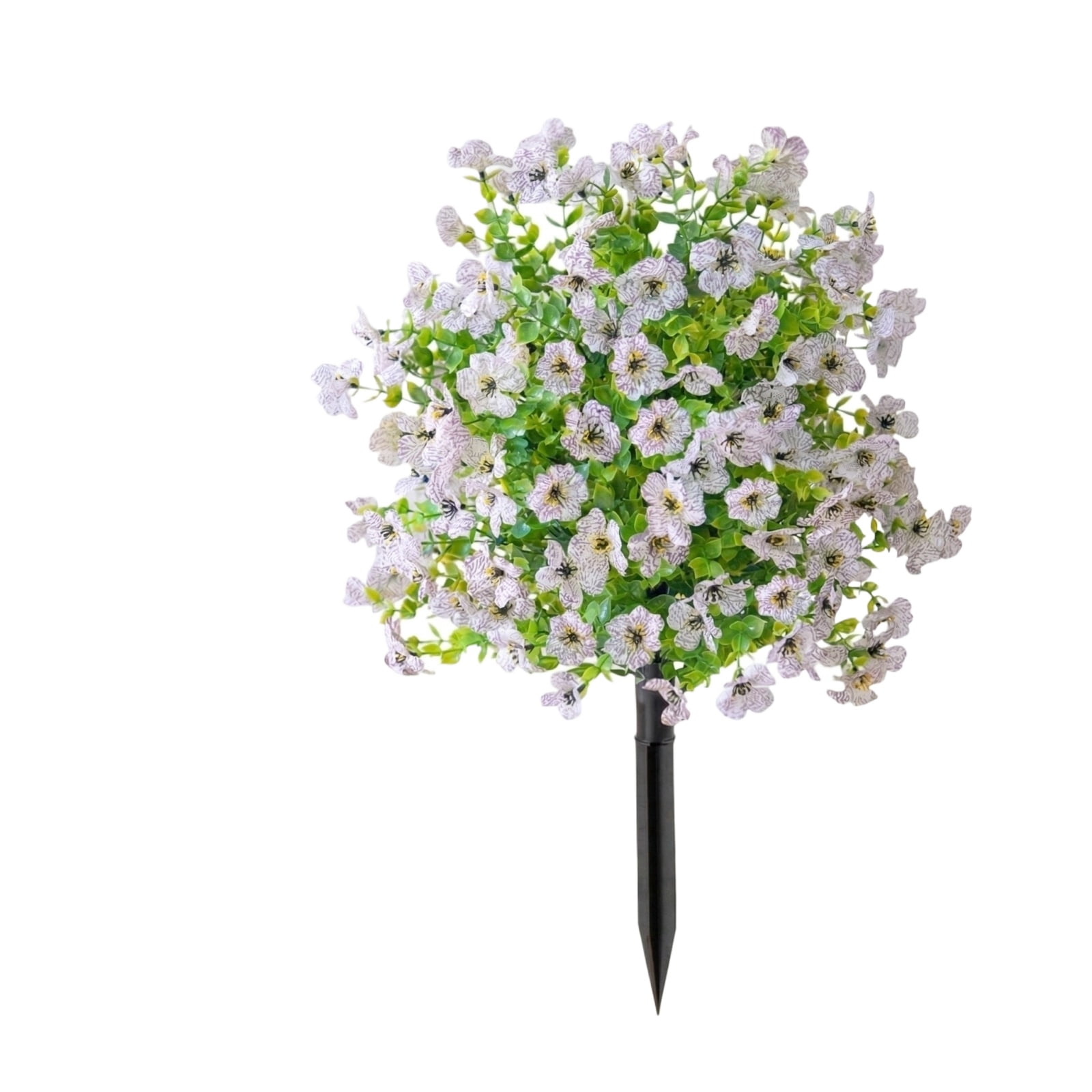 Artificial Outdoor Flowers with Ground Stake, 22" Tall UV Resistant Outdoor Faux Flowers for Garden, Yard, Planter and Porch