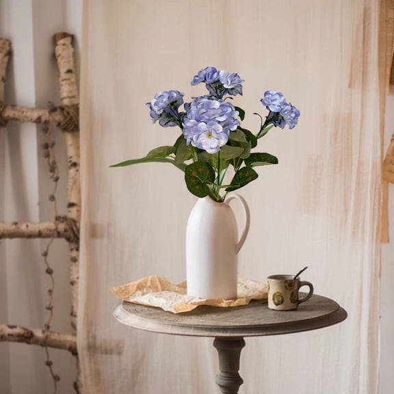 Artificial Outdoor Geraniums Silk Flowers – Sun-Resistant Garden and Home Decor for Patio, Kitchen, Dining Table, and Weddings