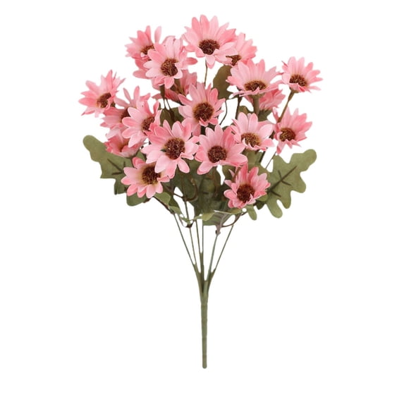 Artificial Outdoor Sunset Mums Fake Silk Flowers Windproof for Garden Porch Decor