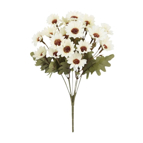 Artificial Outdoor Sunset Mums Fake Silk Flowers Windproof for Garden Porch Decor