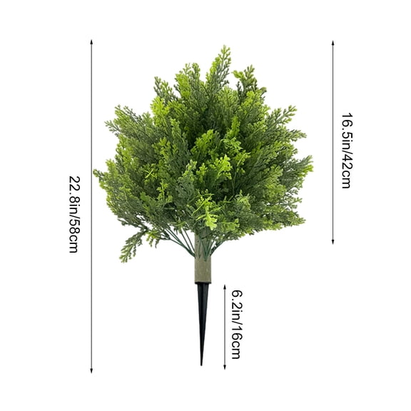 Artificial Outdoor Tree with Planter | 66cm Tall Realistic Fake Shrub for Garden Patio Balcony Decor | 1 Pack Green Plastic Plants