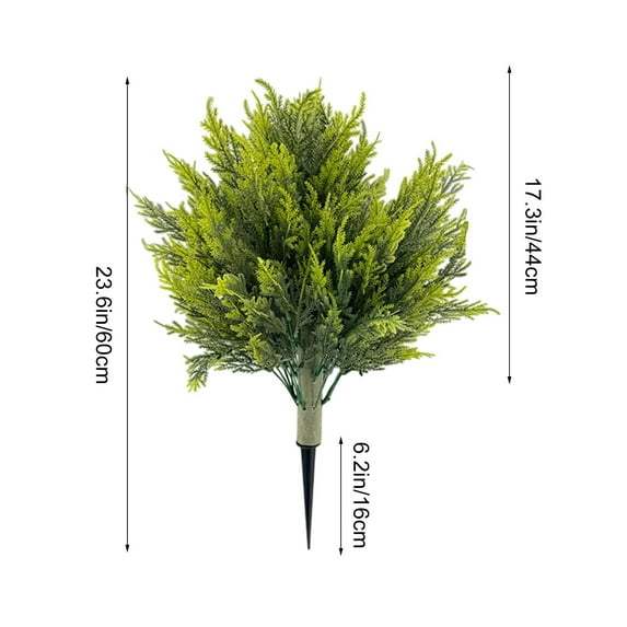 Artificial Outdoor Tree with Planter | 66cm Tall Realistic Fake Shrub for Garden Patio Balcony Decor | 1 Pack Green Plastic Plants