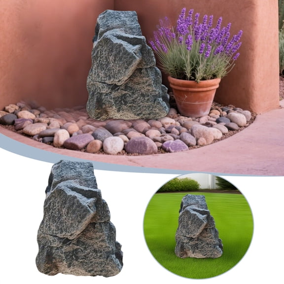 Artificial PU Sandstone Rock Realistic Texture Stone Decor, Versatile Landscape Ornament for Community Courtyard Offices Parks Supermarkets, Indoor Outdoor Piece