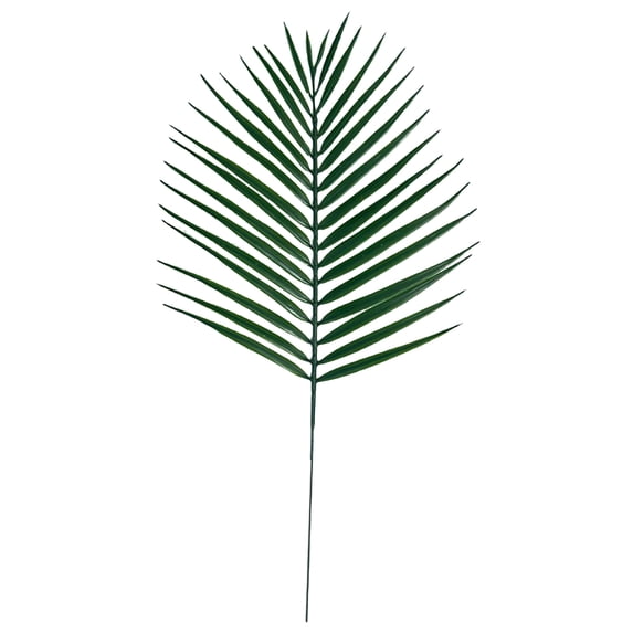 Artificial Palm Leaves Stems, Faux Palm Leaf Greenery Fake Palm Stems for Palm Sunday Flower Arrangement Wedding Party Living Room Centerpieces Vase Decor and Home Decor, 1Pc(Green,15.3x7.1")