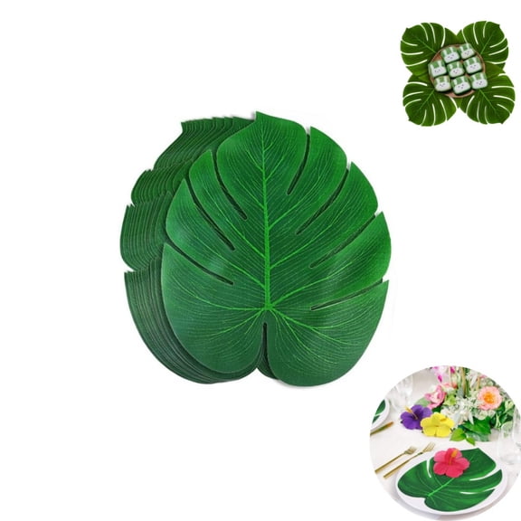 Artificial Palm Leaves,Yayun Resuable Artificial Tropical Monstera for Party Theme Decoration,13In Large Fake Leaf Plant Decor for Wedding,Party