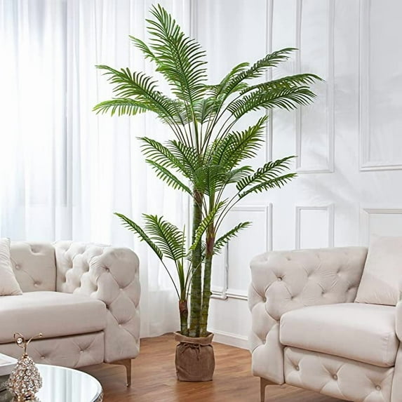 Artificial Palm Plant in Planter (Set of 2)