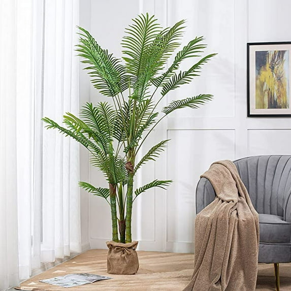 Artificial Palm Plant in Planter (Set of 2)