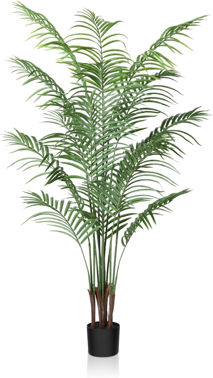 Artificial Palm Tree 5.5Ft Faux Dypsis Lutescens - Tall Fake Plant with ...