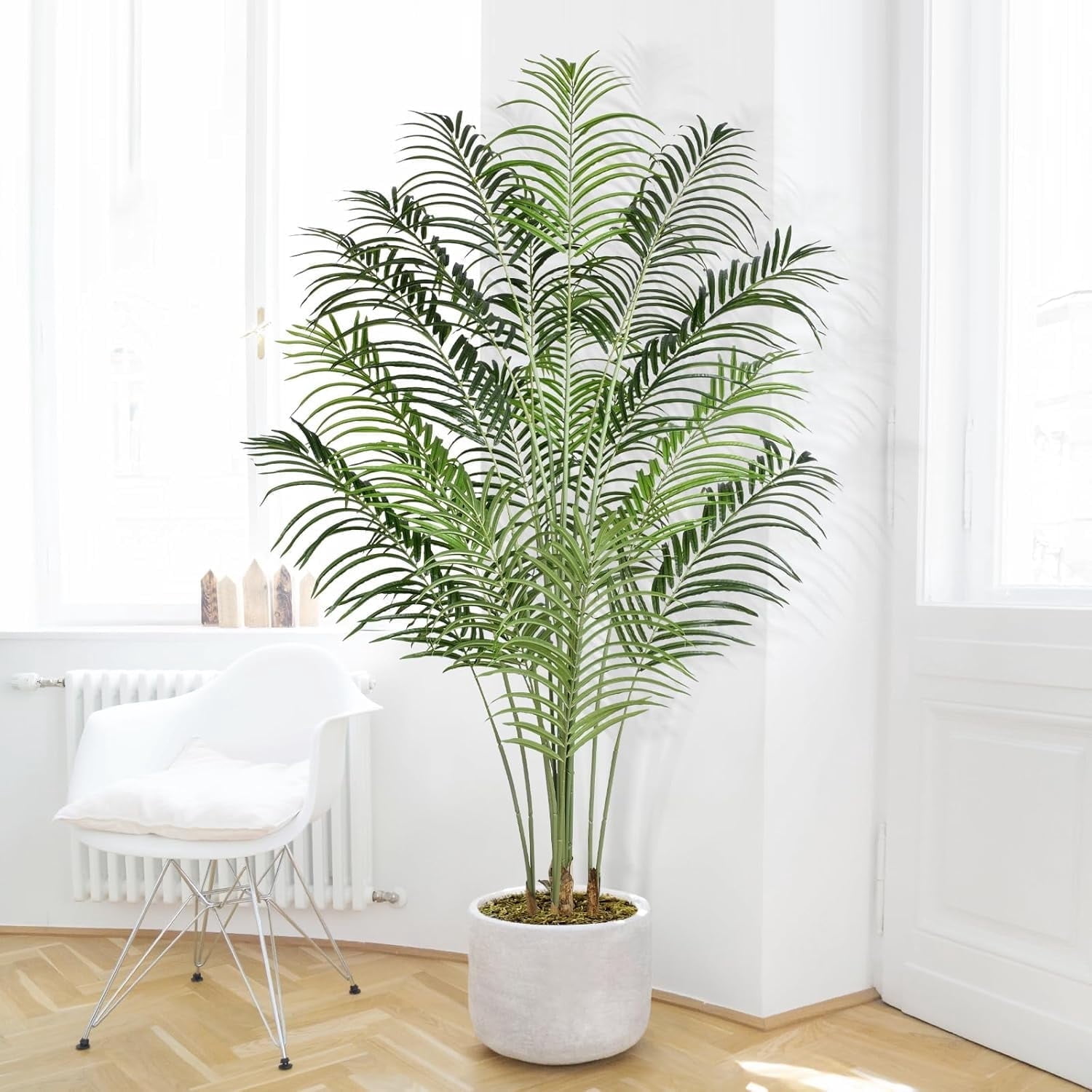 Keeplush 6.5ft Artificial Palm Tree Indoor Plant Tall Fake Tropical ...