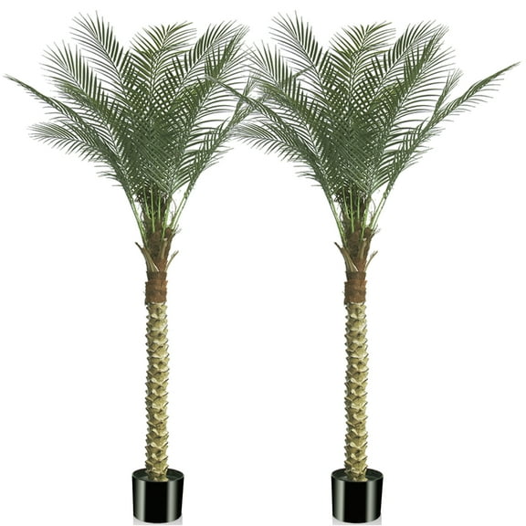 Artificial Palm Tree 6 Feet,Faux Little Tree for Indoor Outdoor Modern Decor Plants in Pot for Home Office Table