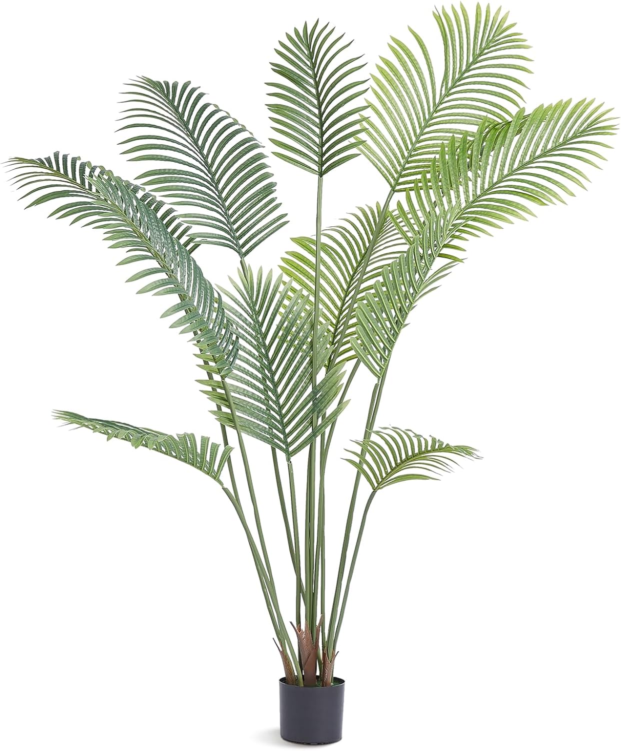 Artificial Palm Tree, 6 Ft Tall Faux Plant, Secure Pe Material & Anti