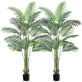 thumbnail image 1 of Artificial Palm Tree 7ft with with Realistic Leaves, 9 Adjustable Branches and 15 Trunks, Faux Palm Plant Indoor for Home Office Decor, 2 Pack, 1 of 7