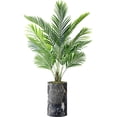 thumbnail image 1 of Artificial Palm Tree in Modern Planter, Fake Areca Tropical Palm Silk Tree for Indoor Outdoor Home Decoration - 57" Overall Tall (Plant Pot Plus Tree), 1 of 5