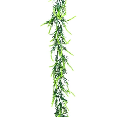 Artificial Pampas Grass Garland Vine Twigs 5.6Ft Fake Hanging Ivy Plants Silk Green Leaf Rattan Garland Greenery Decor for Indoor Outdoor Home Wedding Arch Jungle Party Garden