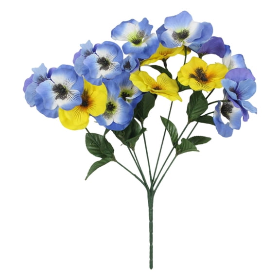 Artificial Pansy Bouquet European Style Faux Flower Arrangement for Living Room Dining Table Decor Ciozy