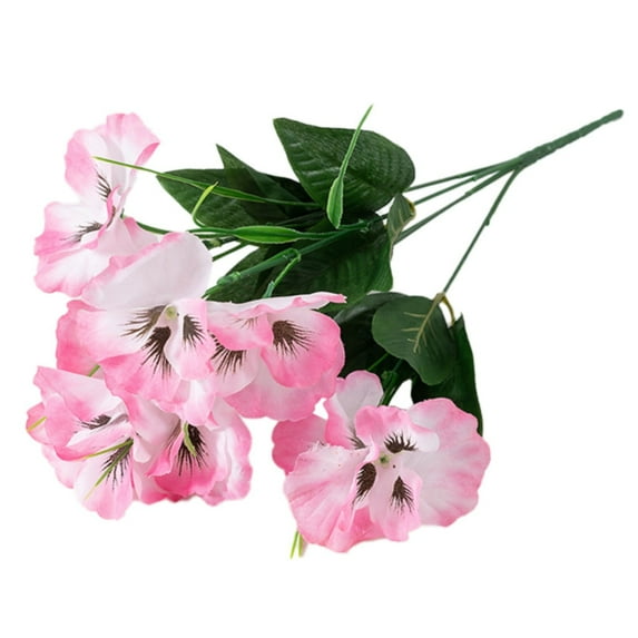 Artificial Pansy Flowers, African Wild Flowers, Small Plastic Flowers, Indoor Outdoor Use, Faux Blooms for Home Wedding Kitchen Garden Table Centerpieces Decor
