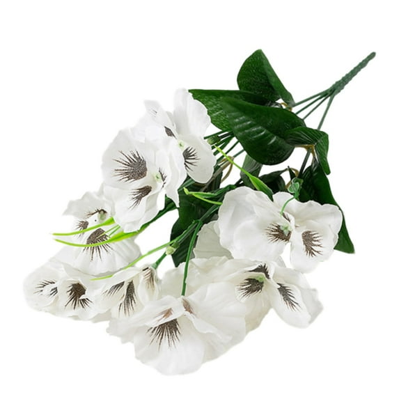 Artificial Pansy Flowers, African Wild Flowers, Small Plastic Flowers, Indoor Outdoor Use, Faux Blooms for Home Wedding Kitchen Garden Table Centerpieces Decor