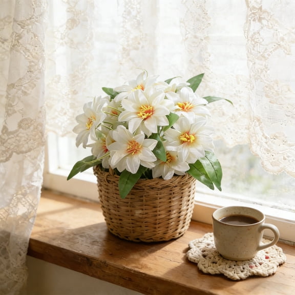 Artificial Passion Flower Stems 12 Heads Fake Flowers Realistic Silk Floral Arrangements For Home Decor Vase Wedding Centerpiece Event Decor