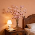thumbnail image 1 of Artificial Peach Blossom Branch Faux Silk Flower Stem Realistic Decorative Branch Flexible Shapeable Design Long Lasting No Maintenance Home Vase Display for Living Room Bedroom Wedding Decor, 1 of 6