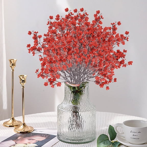 Artificial Peach Blossom Branches 10-Pack | 50cm Zen Style Realistic Faux Flesh Colored Decorative Stems | Dried Flower Imitation for Home Decor, Weddings, Parties, Tea Room | Durable, Low