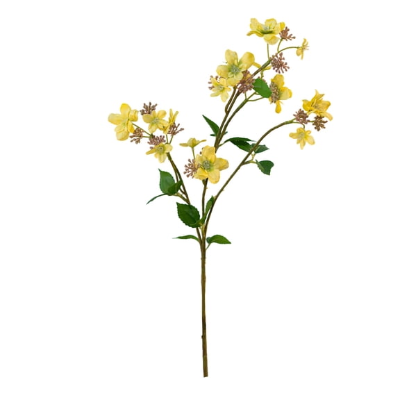 Artificial Pear Blossom Floral Stems Set - Faux Flower Branches for Home Decor, Vase Filler, Table Centerpiece, Boho & Rustic Interior Accent