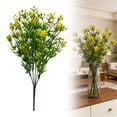 thumbnail image 1 of Artificial Pearl Berry Flower Stem Faux Greenery Bush for Home Wedding Table Centerpiece Garden Decor,Yellow,1 Bundle, 1 of 9
