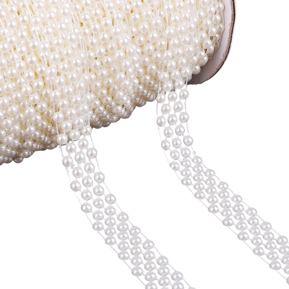 Artificial Pearls Beads String Chain for Jewelry Making Art Craft Wedding Dress Bouquets Wedding Christmas Party