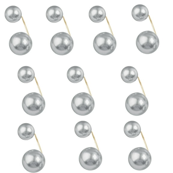 Artificial Pearls Pants Waist Tighteners for Jeans Trousers Adjustable Pants Length Adjusters Clip Cardigan Collar Clip