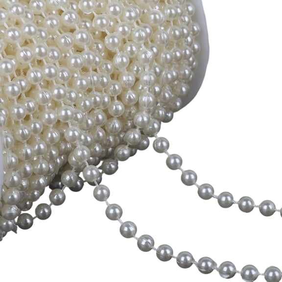 Artificial Pearls String Beads Chain Imitation Pearls Resin Beads Chain for Art Craft Wedding Decoration Jewelry Making