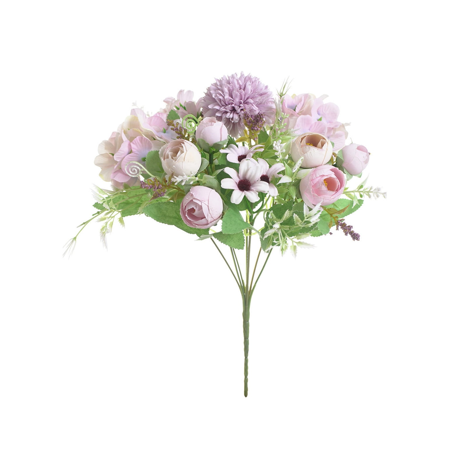Artificial Peonies Fake Flowers Bulk, Faux White Silk Peony Bouquet for ...