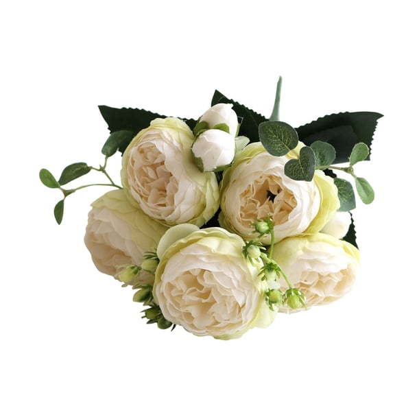 Artificial Peonies Silk Flowers and Hydrangeas,Rose Artificial Flowers,Peonies Artificial Flowers, Silk Peonies Flowers Fake Bouquet,Artificial Fake Flowers Wedding Valentines Bouquet Bridal Decor