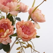 Artificial Peony Bouquet, 1-Piece Pack, Plastic Grouped Floral Arrangement for Home Decor, Pink