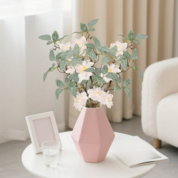 Artificial Peony Flower Bouquet | Silk Faux Flowers 13.4in Multicolor | Realistic Floral Decor Plastic Stem | Home Wedding Arrangement | Maintenance-Free | European Style Ornaments | DIY Photography