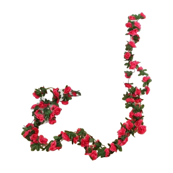 Artificial Peony Flower Garland Red Hanging Vines for Wedding Arch Wall Backdrop Decor Realistic Silk Peony Vine for Party Home Garden Decoration Flexible Hanging Floral