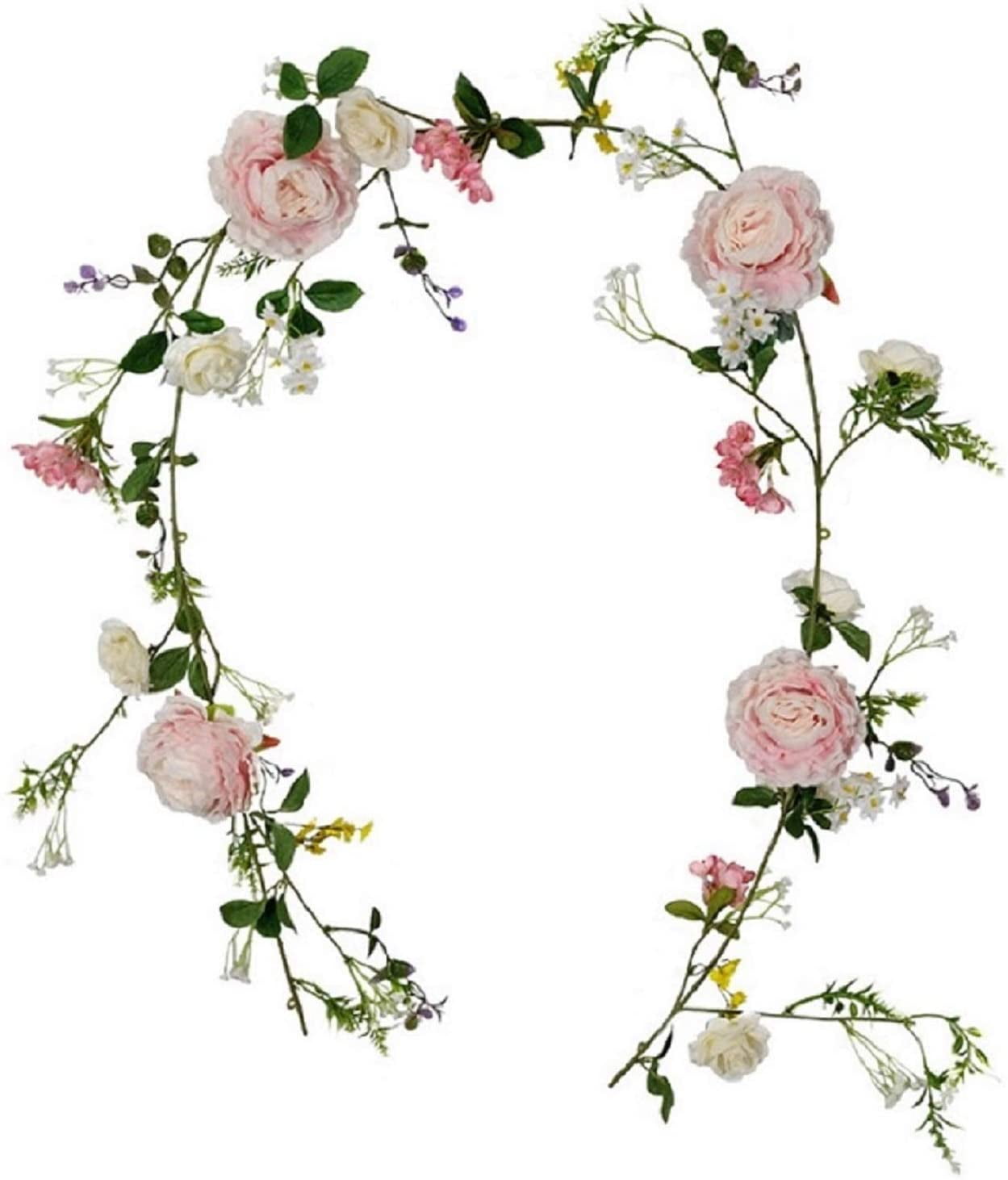 Artificial Peony Flower Garland Rose Vines Silk Peony Garland Fake