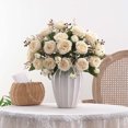 thumbnail image 1 of Artificial Peony Flowers Faux Silk Hydrangea Bouquet Vintage Wedding Home Table for Door Decor Reusable Bouquet of Rose Flowers for Valentine Wedding Birthday Party, 1 of 6