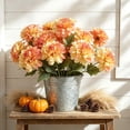 thumbnail image 1 of Artificial Peony Flowers for Vase, 3 Dahlias Artificial Flowers for Vintage Decor, Table Centerpieces, Entryway and Home Decor, #02, 1 of 6